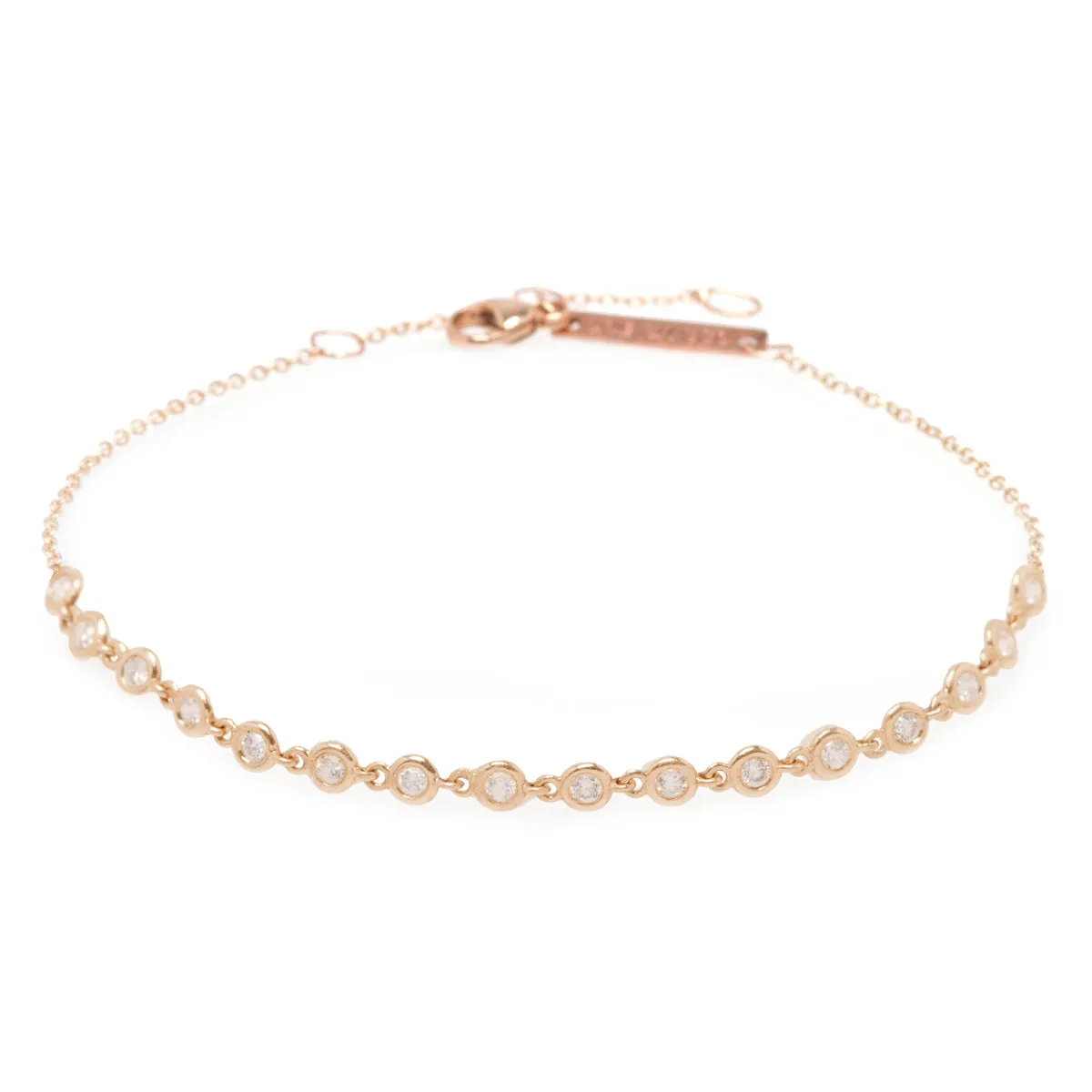 14k Linked Floating Diamond Tennis Bracelet - SALE sold by Zoe Chicco