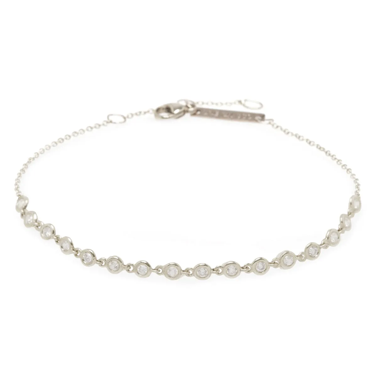 14k Linked Floating Diamond Tennis Bracelet - SALE sold by Zoe Chicco product image thumbnail 5