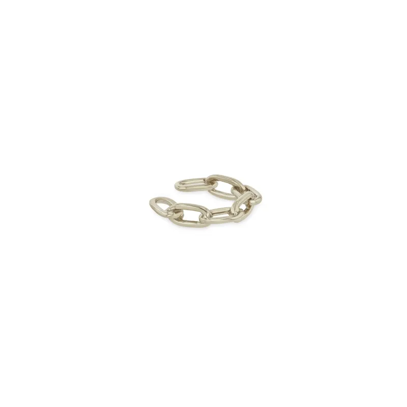 14k Medium Square Oval Link Chain Ear Cuff - SALE sold by Zoe Chicco