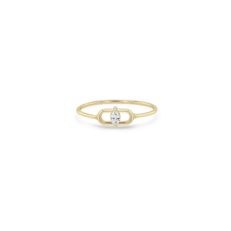 14k Marquise Open Link Ring sold by Zoe Chicco