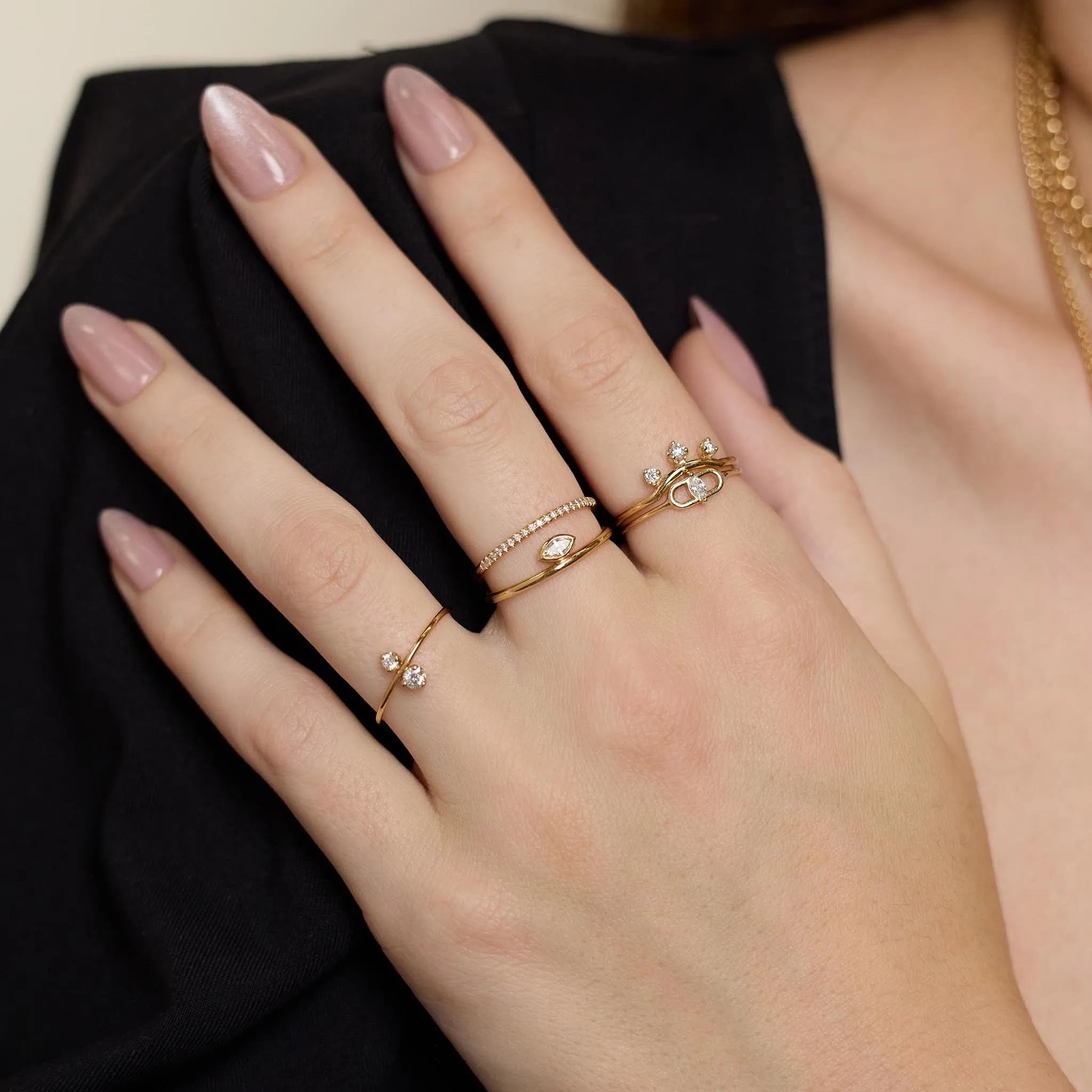 14k Marquise Open Link Ring sold by Zoe Chicco product image thumbnail 2