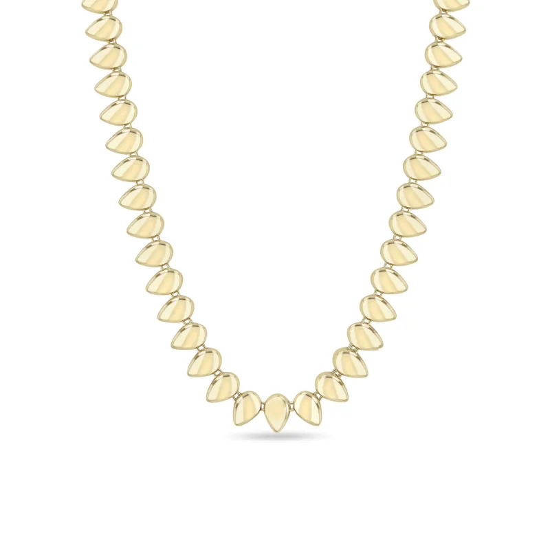 14k Gold Teardrop Eternity Necklace made by Zoe Chicco