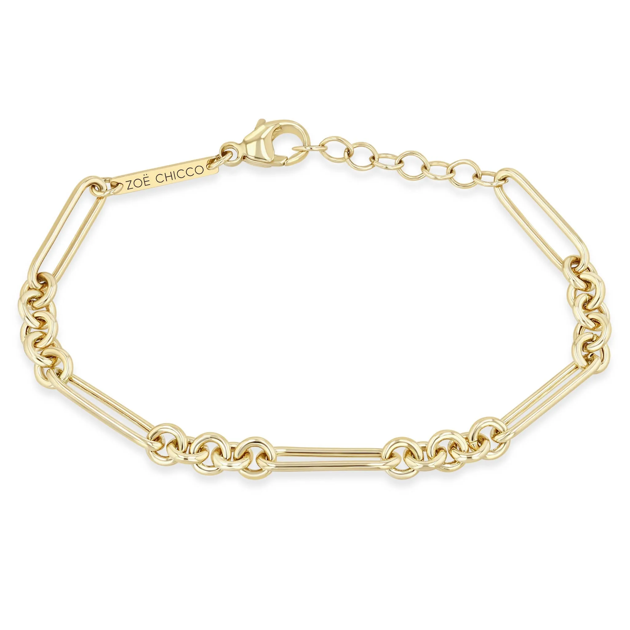 14k Gold Large Paperclip Rolo Chain Bracelet sold by Zoe Chicco