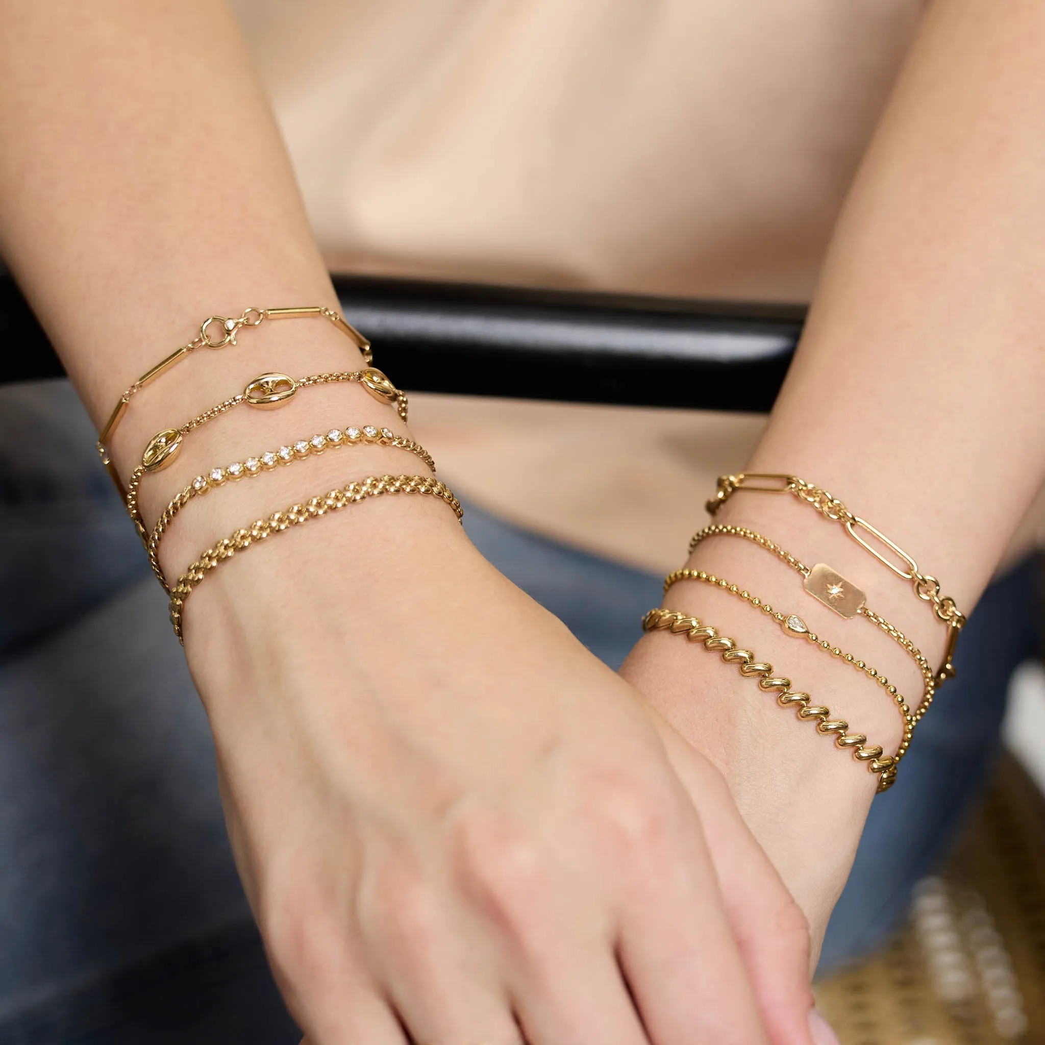 14k Gold Large Paperclip Rolo Chain Bracelet sold by Zoe Chicco product image thumbnail 2