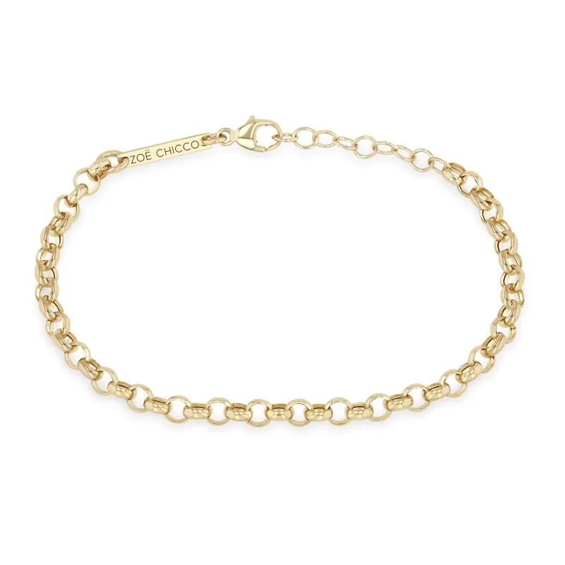 14k Gold Large Rolo Chain Bracelet sold by Zoe Chicco