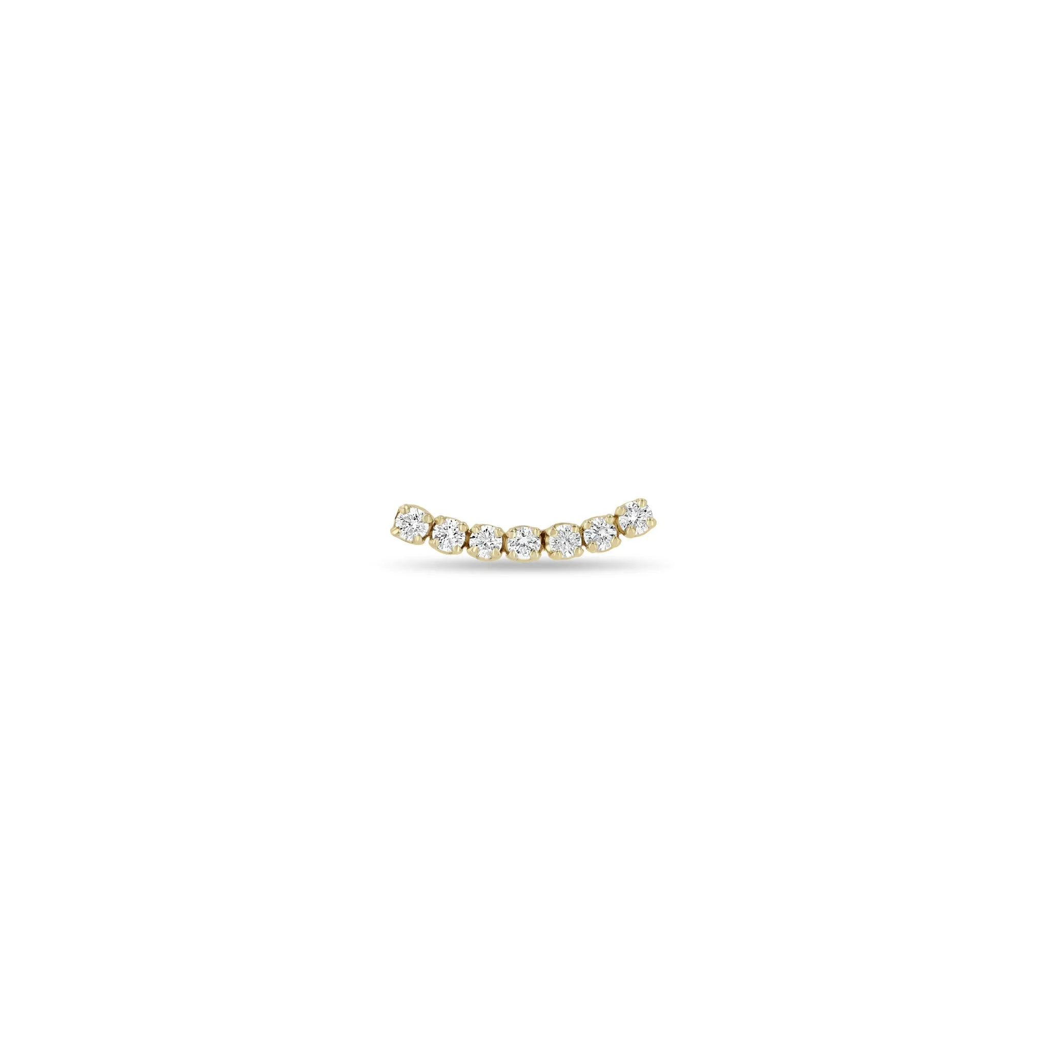 14k 7 Prong Diamond Curve Studs sold by Zoe Chicco product image thumbnail 3