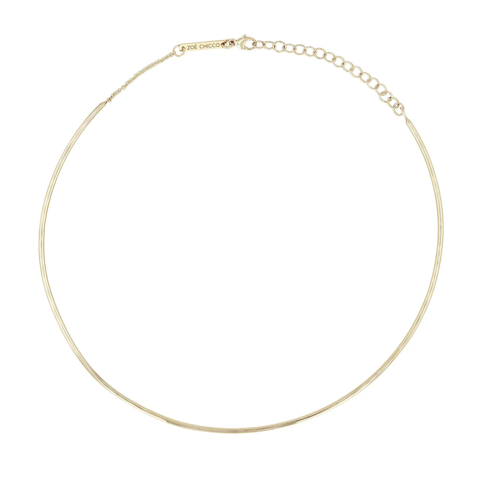14k Gold Wire Choker Necklace sold by Zoe Chicco product image thumbnail 5