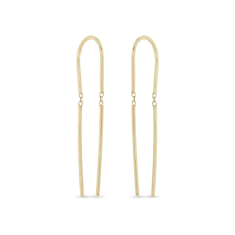14k Gold U Wire Threader Earrings sold by Zoe Chicco