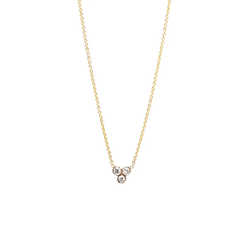14k Diamond Trio Necklace - SALE sold by Zoe Chicco