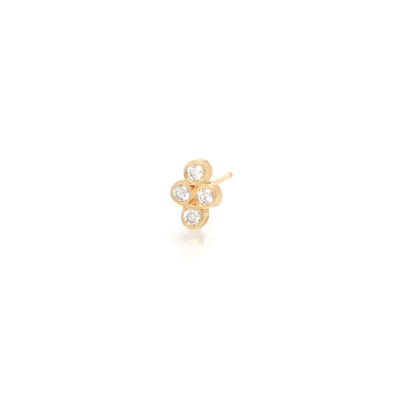 14k Small Quad Diamond Stud - SALE sold by Zoe Chicco