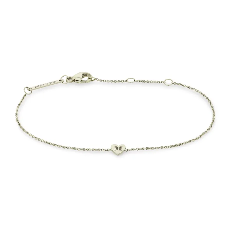14k Gold Initial Heart Bracelet - SALE sold by Zoe Chicco