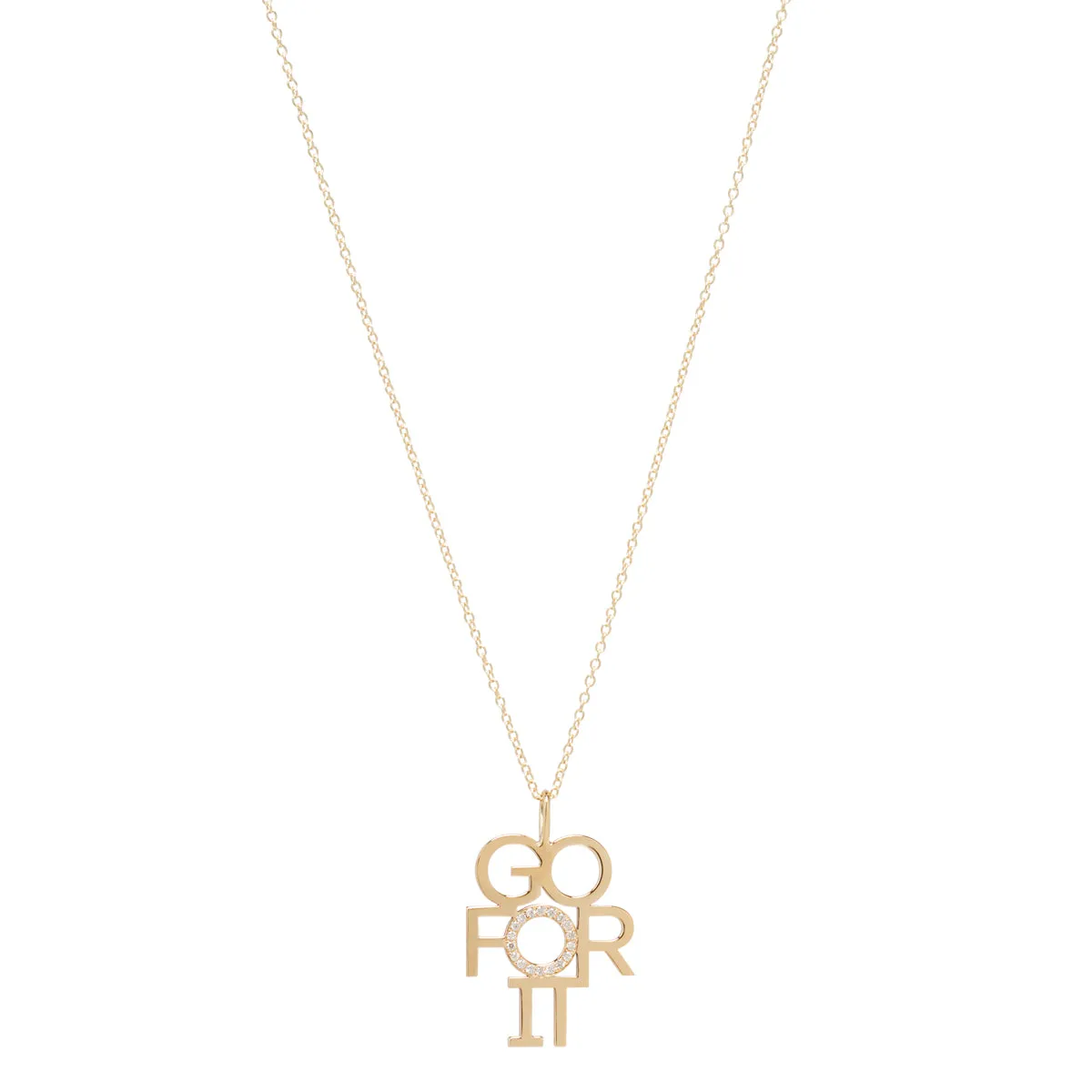 14k Gold GO FOR IT Necklace - SALE sold by Zoe Chicco