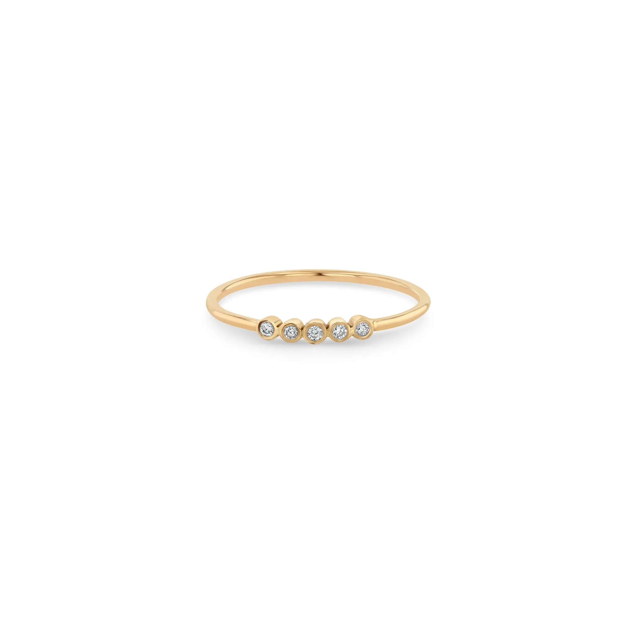 14k 5 Tiny Diamond Bezel Ring - SALE sold by Zoe Chicco