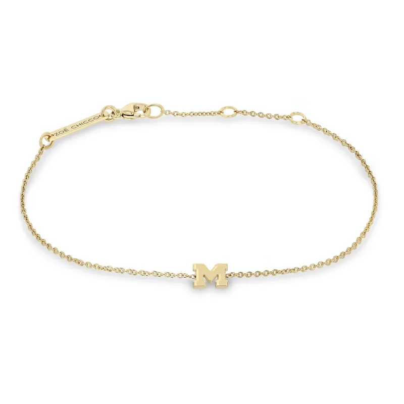 14k Gold Initial Letter Y Bracelet - SALE sold by Zoe Chicco