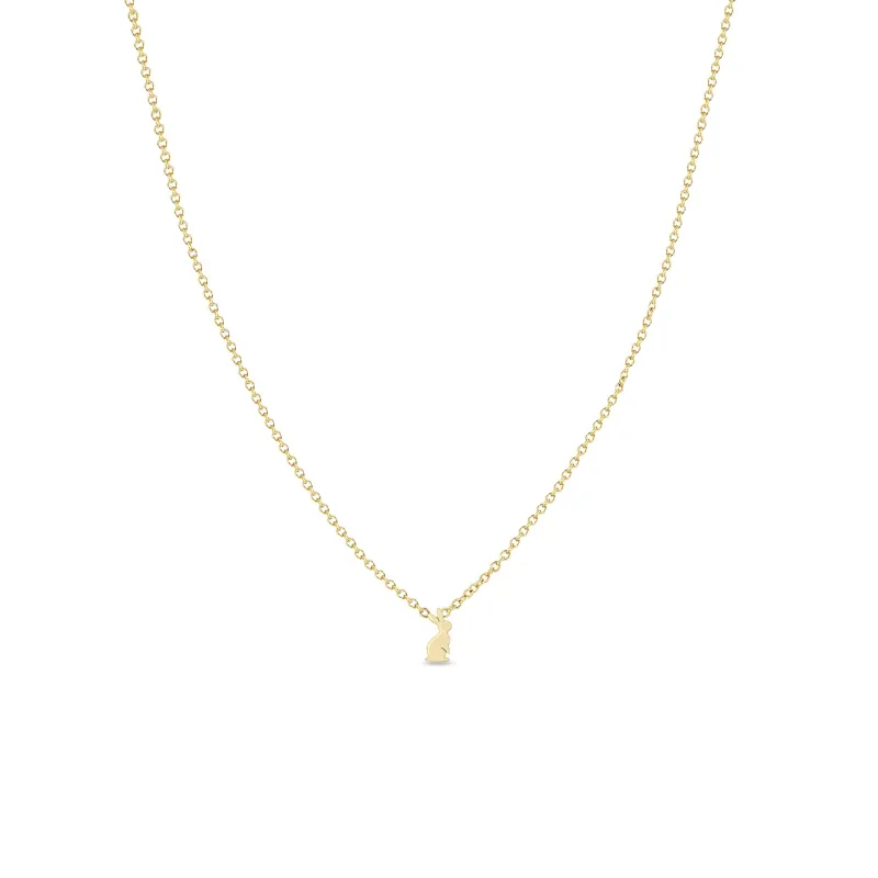 14k Itty Bitty Bunny Necklace sold by Zoe Chicco