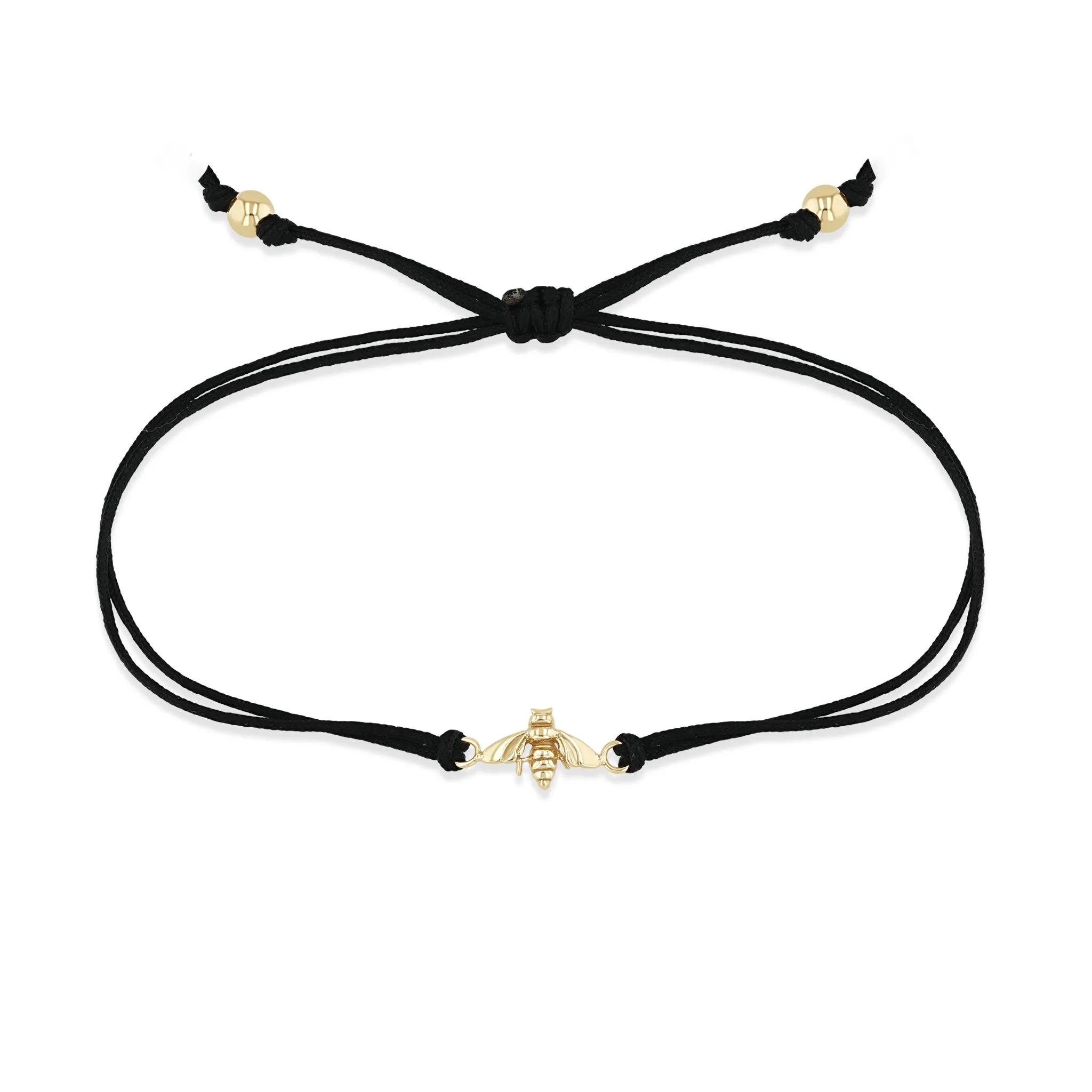 14k Gold Bee Thick Cord Bracelet sold by Zoe Chicco