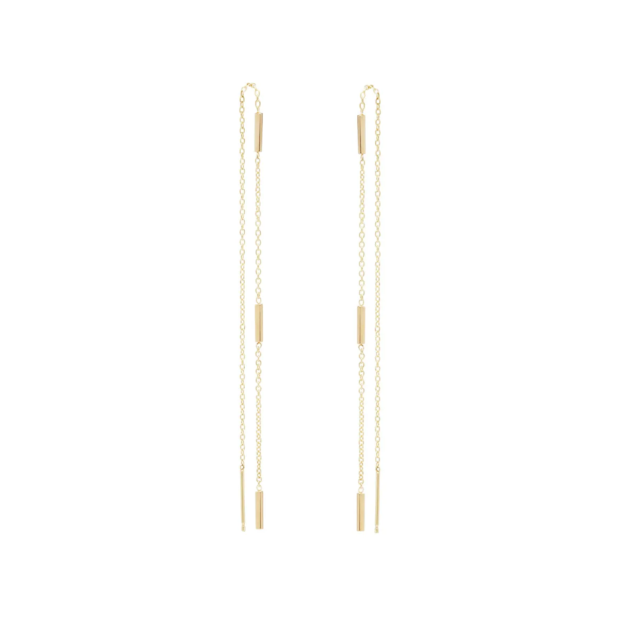 14k 3 Tiny Bars Threader Earrings - SALE sold by Zoe Chicco