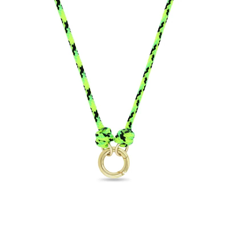 14k Round Enhancer Paracord Necklace sold by Zoe Chicco