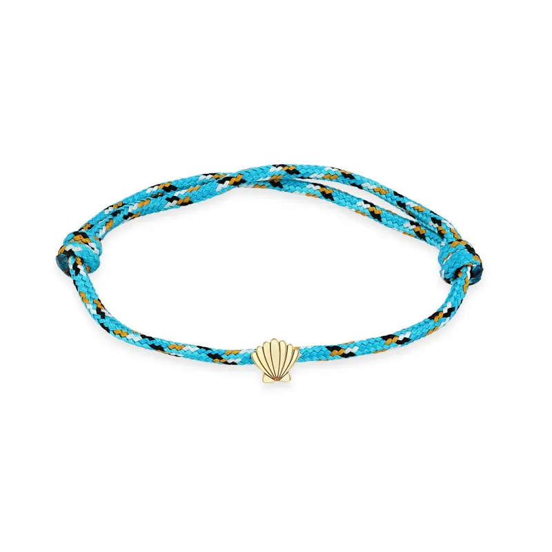 14k Midi Bitty Seashell Paracord Bracelet sold by Zoe Chicco