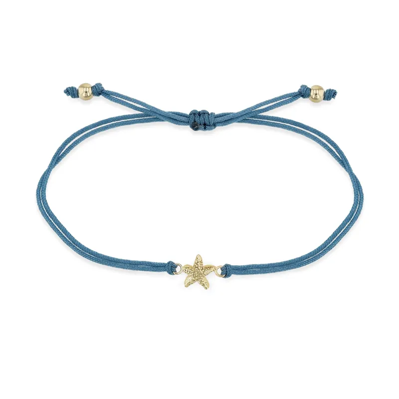 14k Gold Starfish Thick Cord Bracelet sold by Zoe Chicco