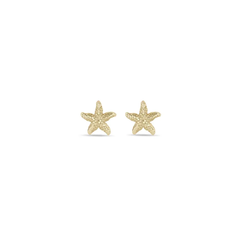 14k Gold Starfish Studs sold by Zoe Chicco
