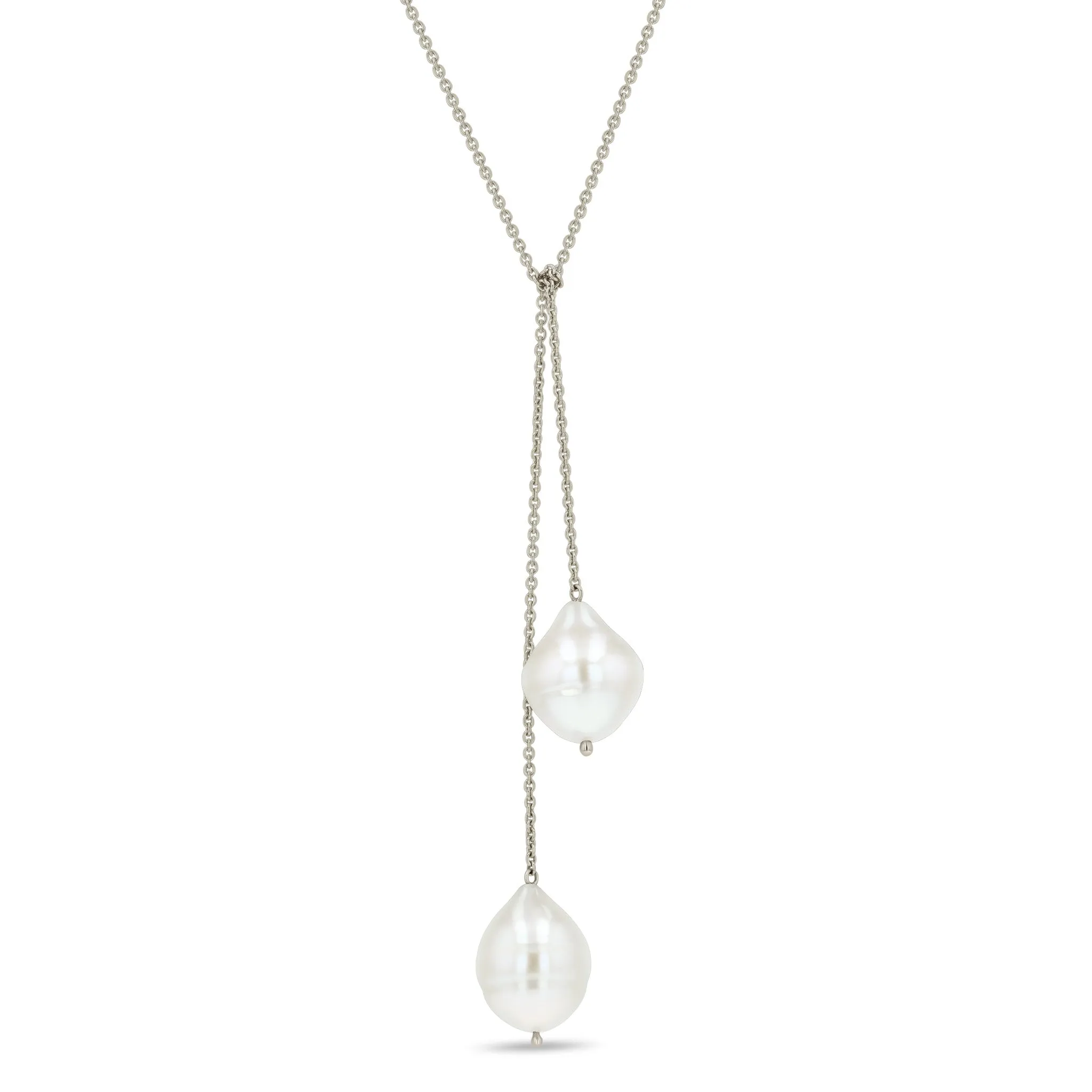 14k Double Baroque Pearl Wrap Around Lariat Necklace - SALE sold by Zoe Chicco product image thumbnail 5