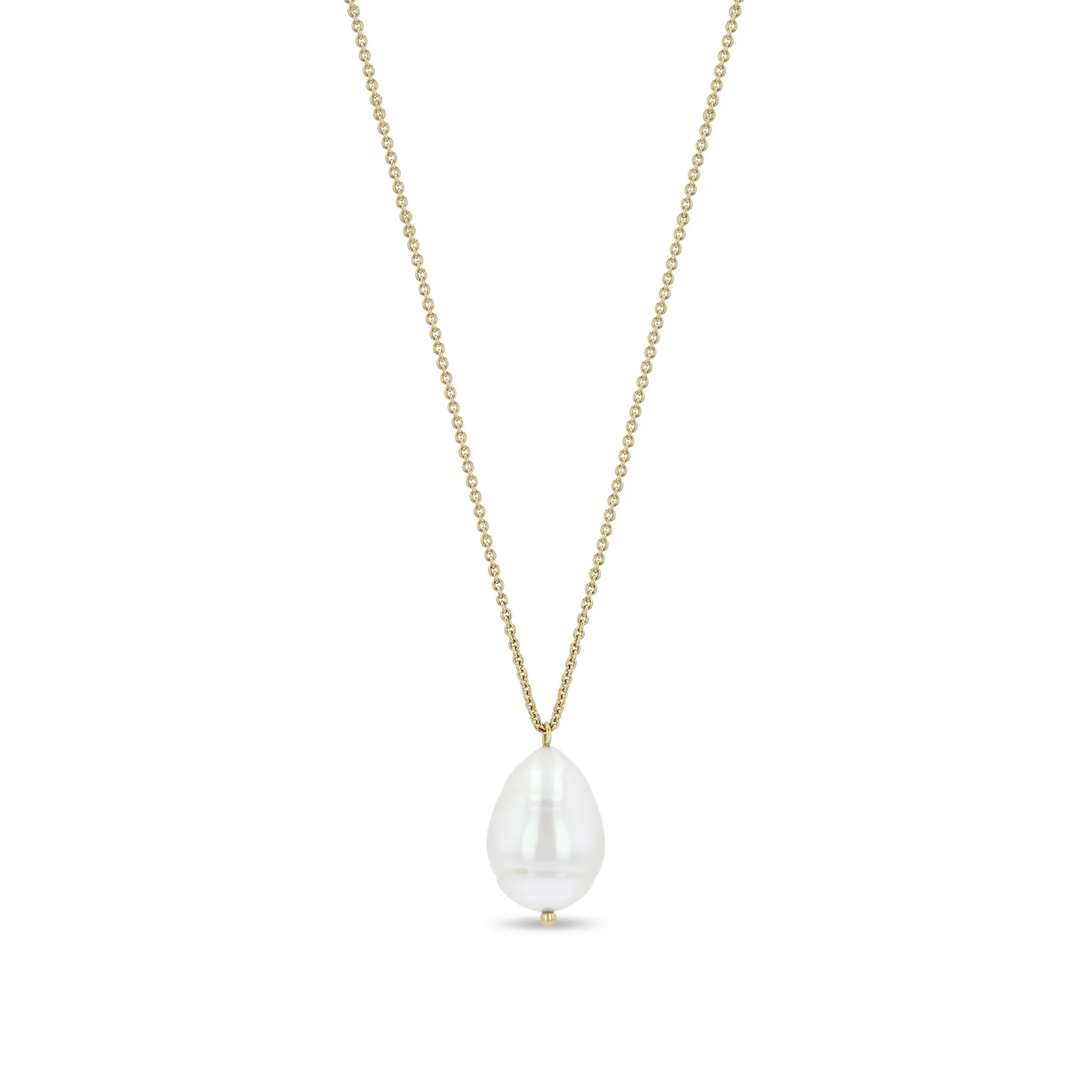 14k Baroque Pearl Long Pendant Necklace - SALE sold by Zoe Chicco