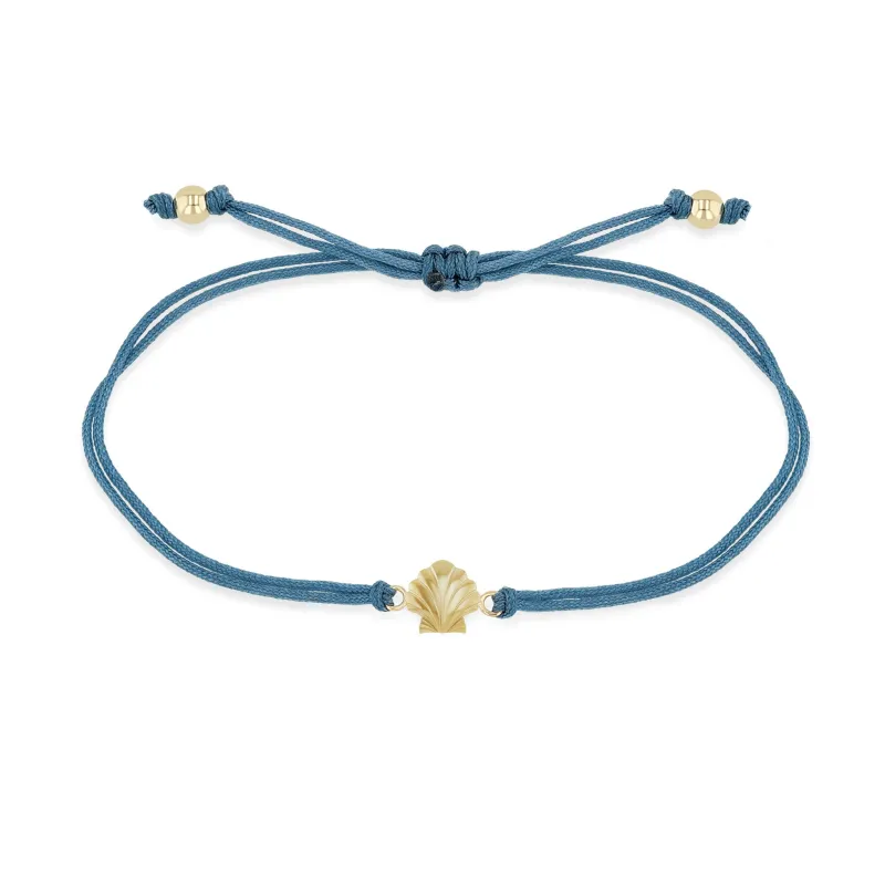 14k Gold Seashell Thick Cord Bracelet sold by Zoe Chicco
