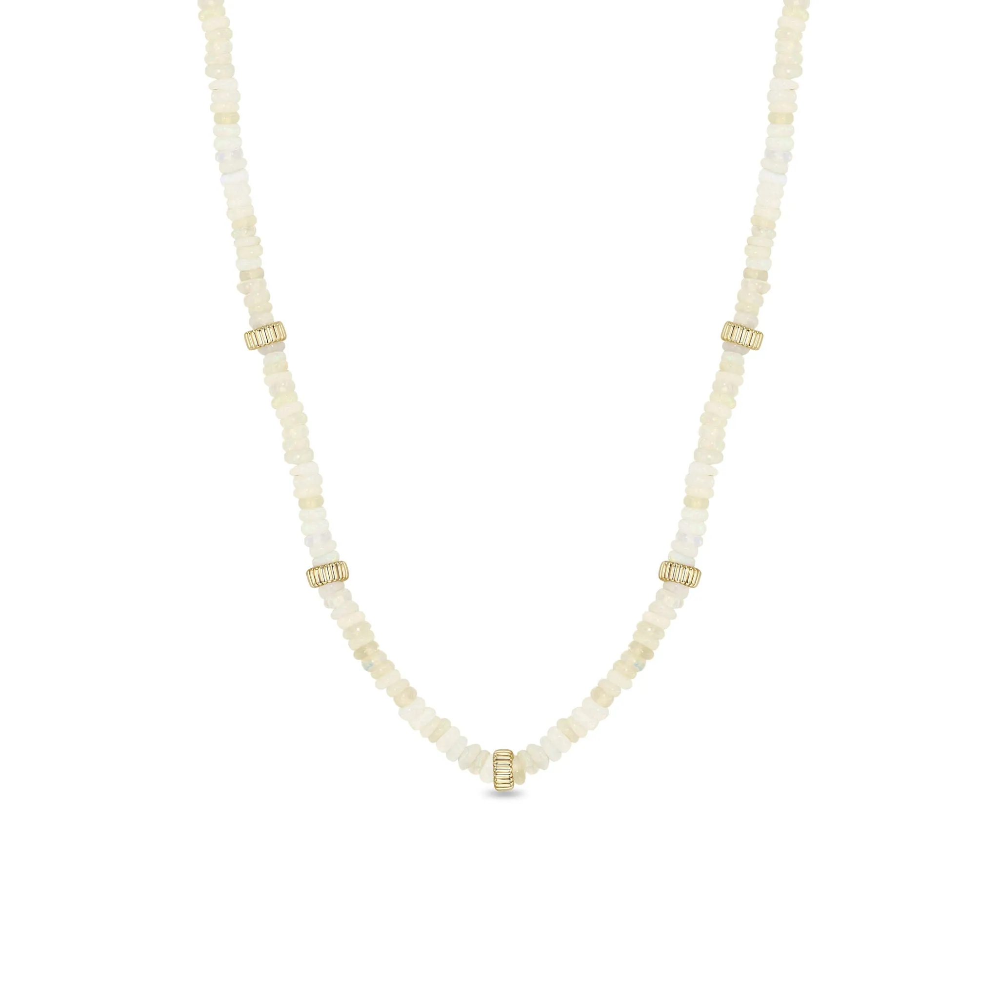 14k Gold & Fire Opal Rondelle Bead Necklace - SALE sold by Zoe Chicco