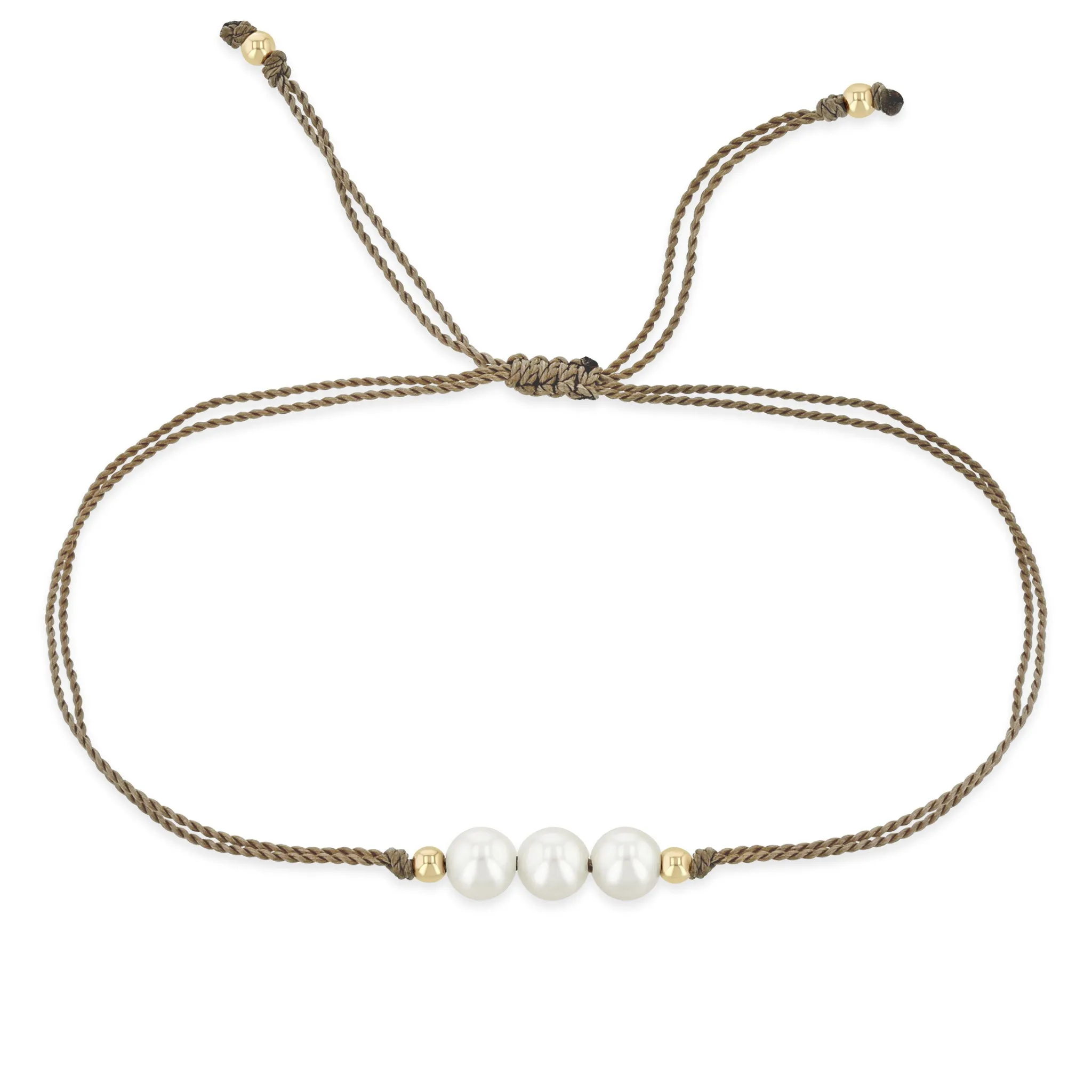 14k Pearl Trio Cord Bracelet sold by Zoe Chicco
