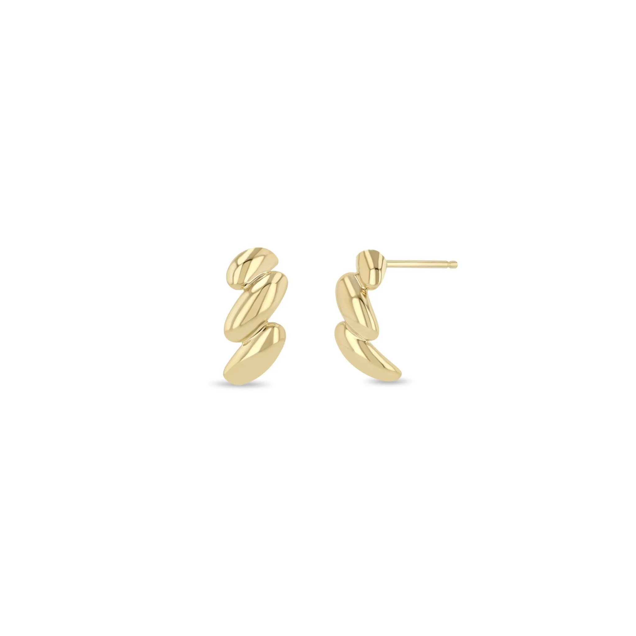 14k Gold San Marco Half Hoop Earrings sold by Zoe Chicco
