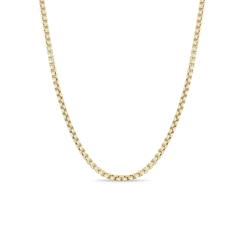14k Gold Medium Box Chain Necklace sold by Zoe Chicco