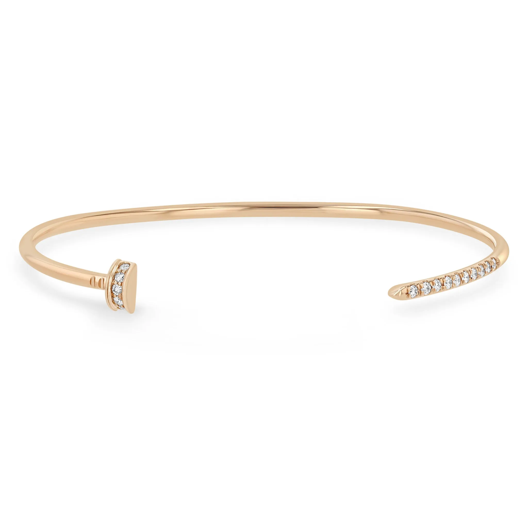 14k Pavé Diamond Nail Cuff sold by Zoe Chicco product image thumbnail 3