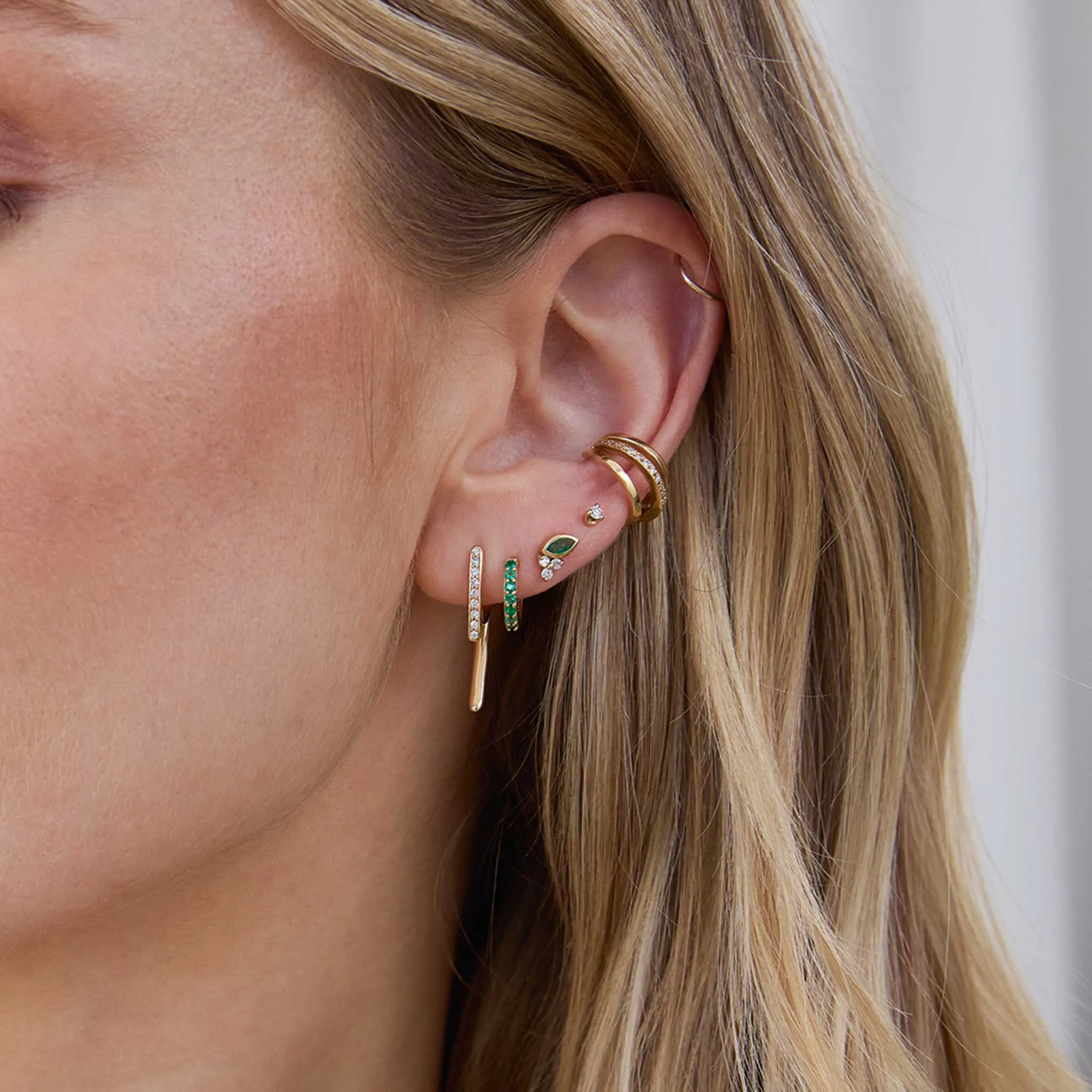 14k Gold & Pavé Diamond Talon Earrings sold by Zoe Chicco product image thumbnail 2