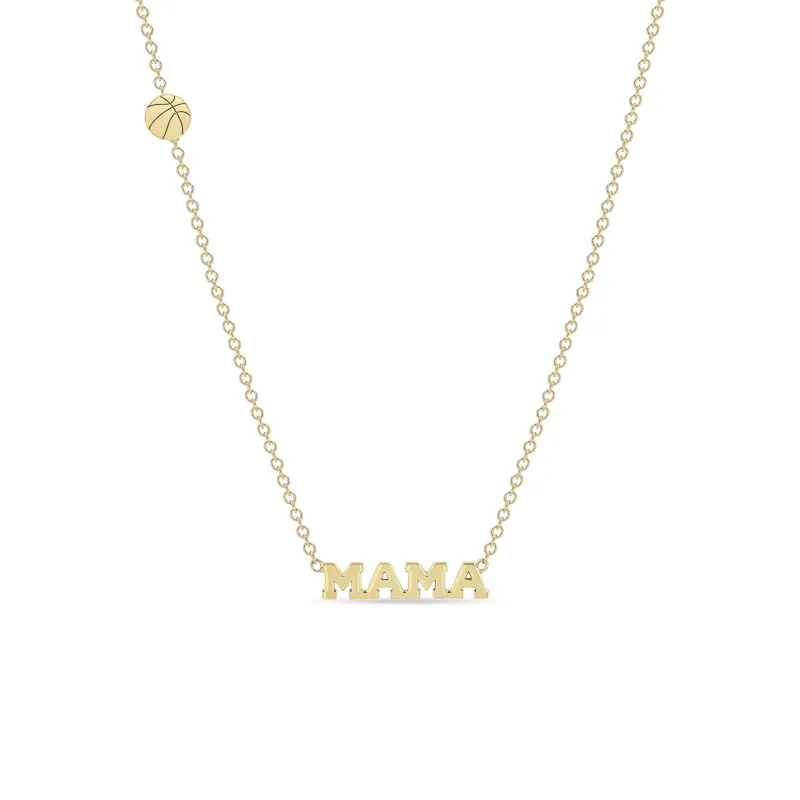 14k Itty Bitty Sports Mama Necklace sold by Zoe Chicco