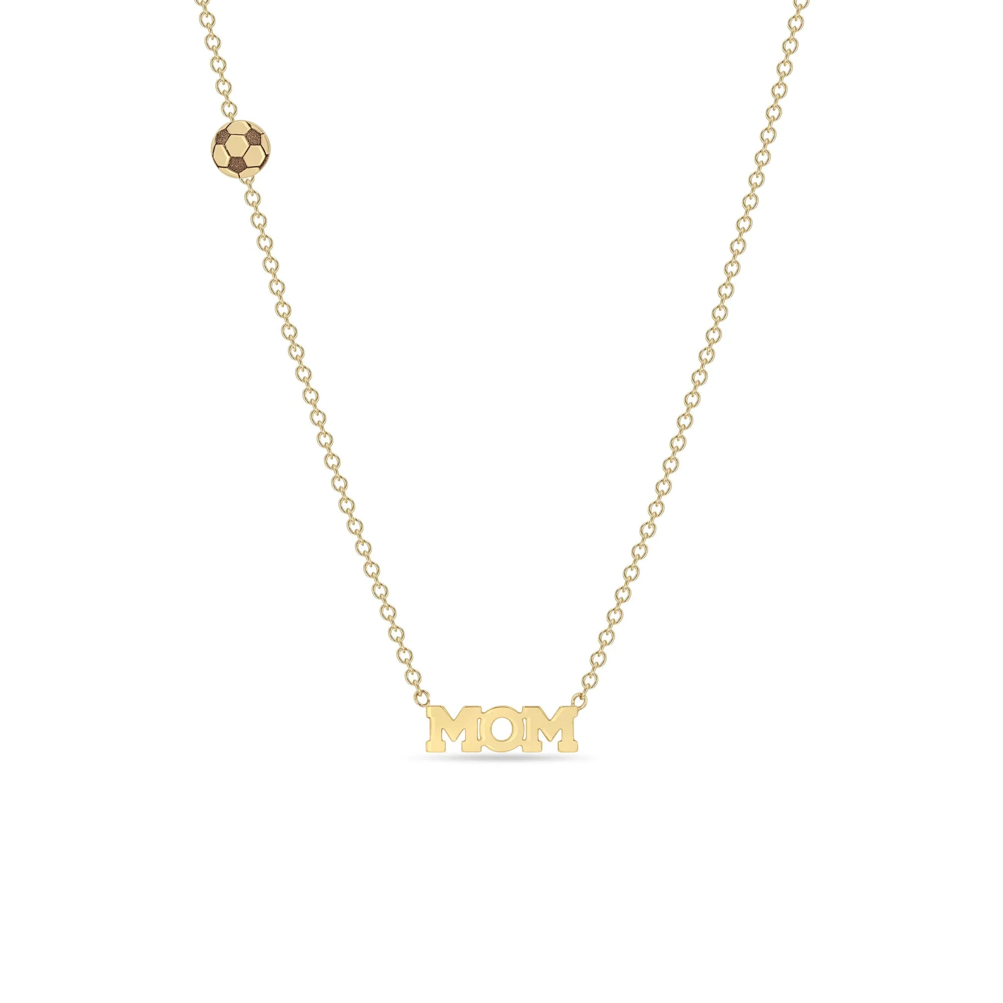 14k Itty Bitty Sports Mom Necklace sold by Zoe Chicco