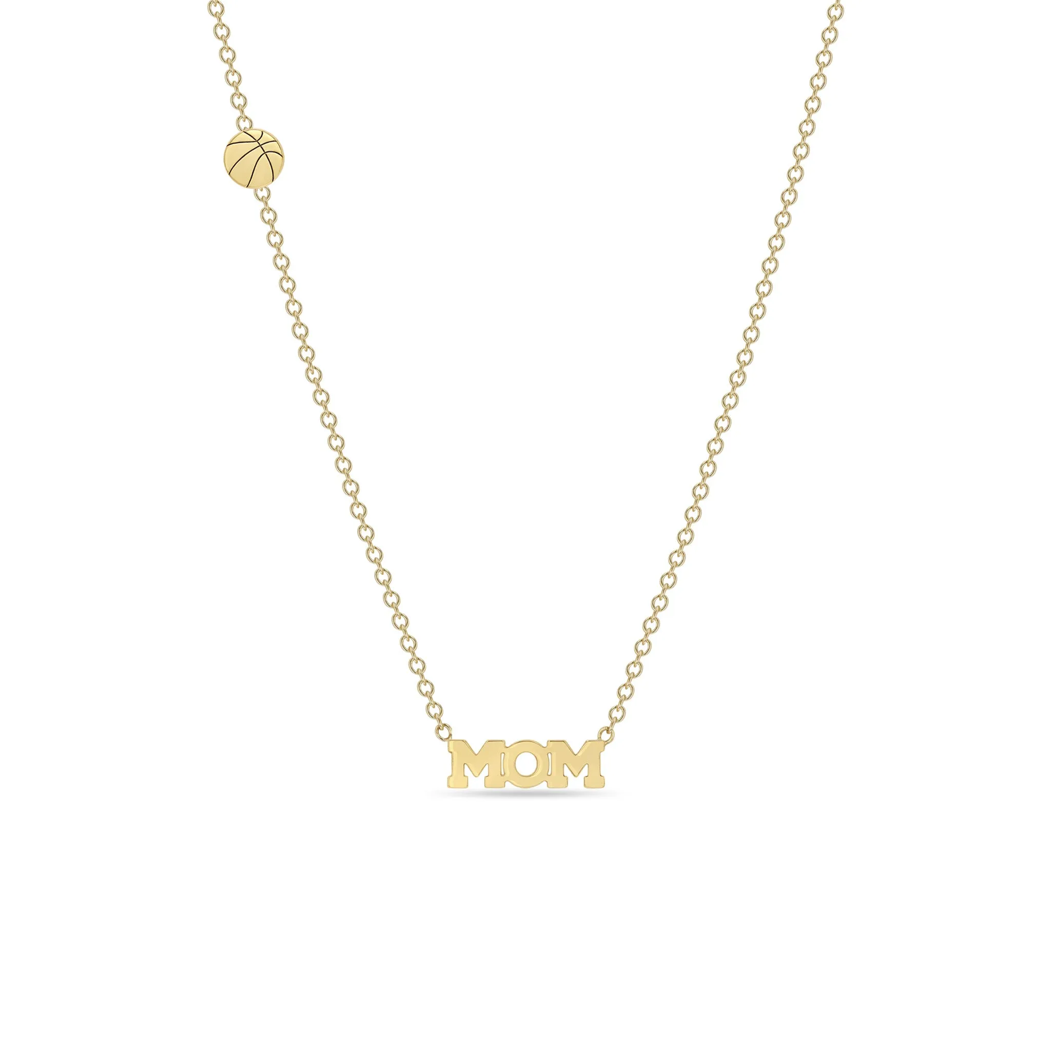 14k Itty Bitty Sports Mom Necklace sold by Zoe Chicco product image thumbnail 4