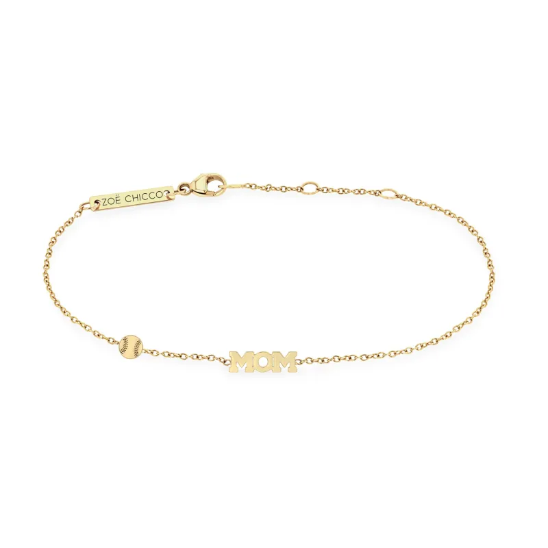 14k Itty Bitty Sports Mom Bracelet sold by Zoe Chicco