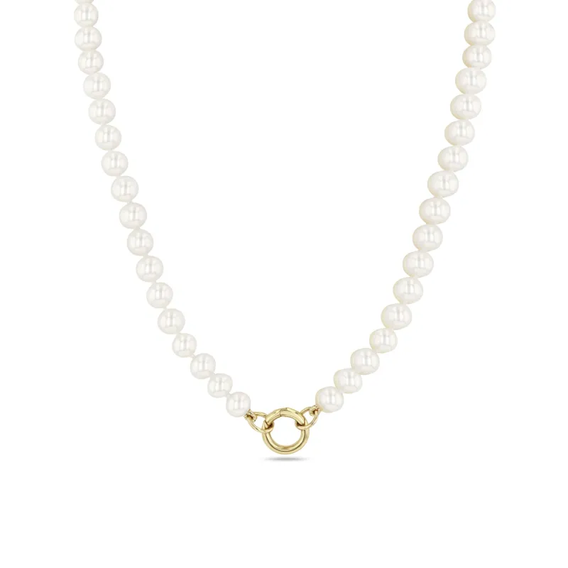 14k Medium Pearl Round Enhancer Necklace sold by Zoe Chicco