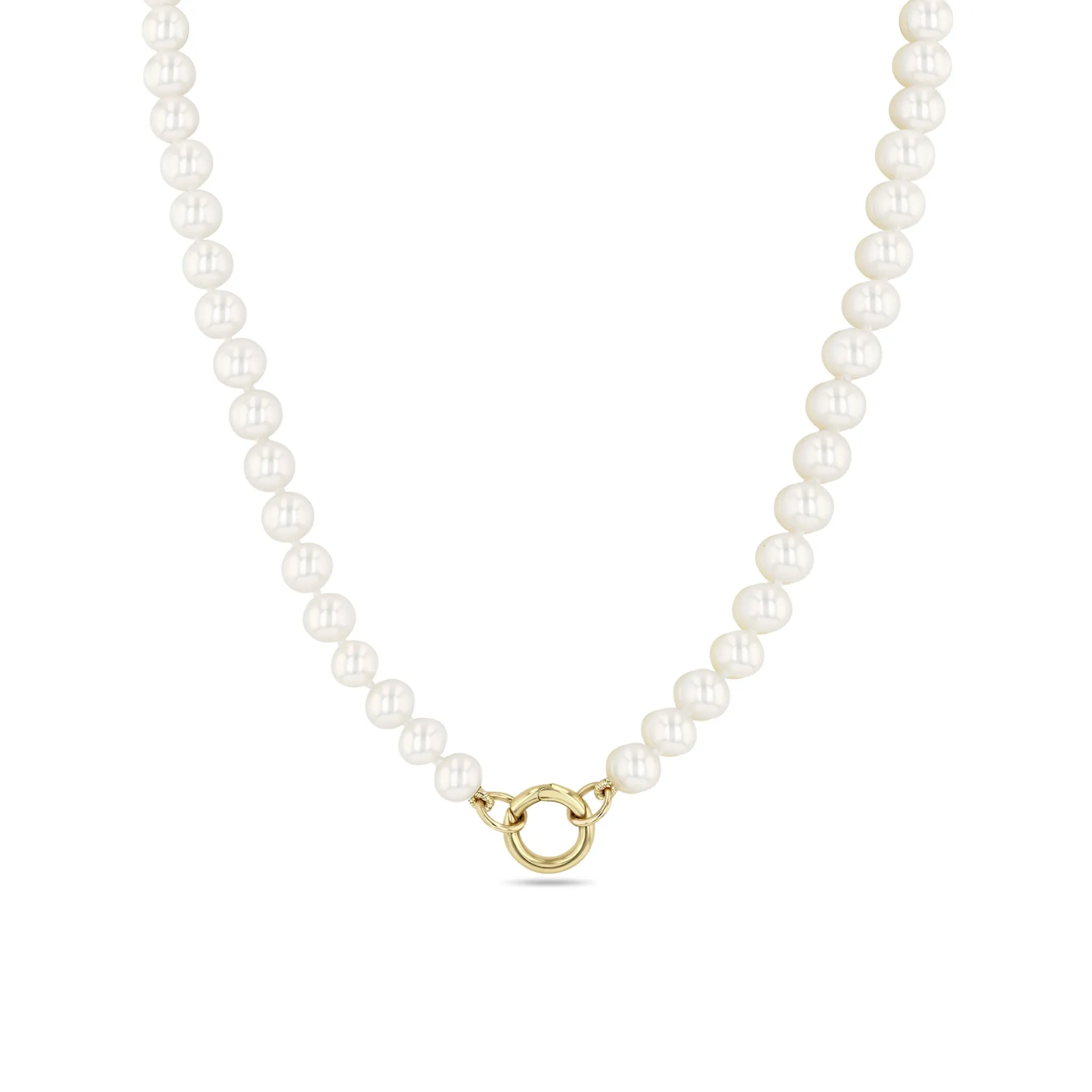 14k Medium Pearl Round Enhancer Necklace sold by Zoe Chicco