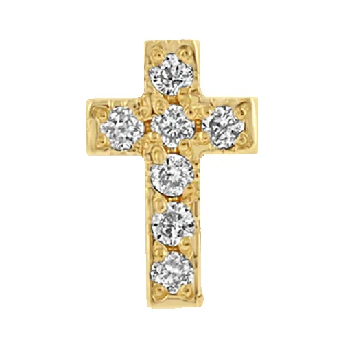 Itty Bitty Pavé Diamond Cross sold by Zoe Chicco