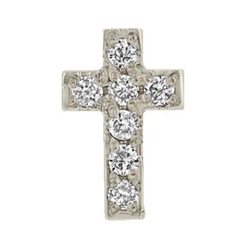 Itty Bitty Pavé Diamond Cross sold by Zoe Chicco product image thumbnail 3