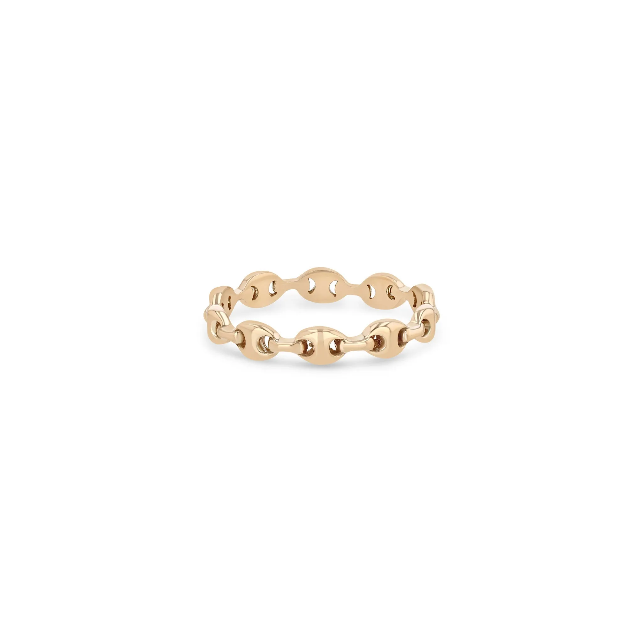14k Gold Small Puffed Mariner Link Eternity Ring sold by Zoe Chicco product image thumbnail 4