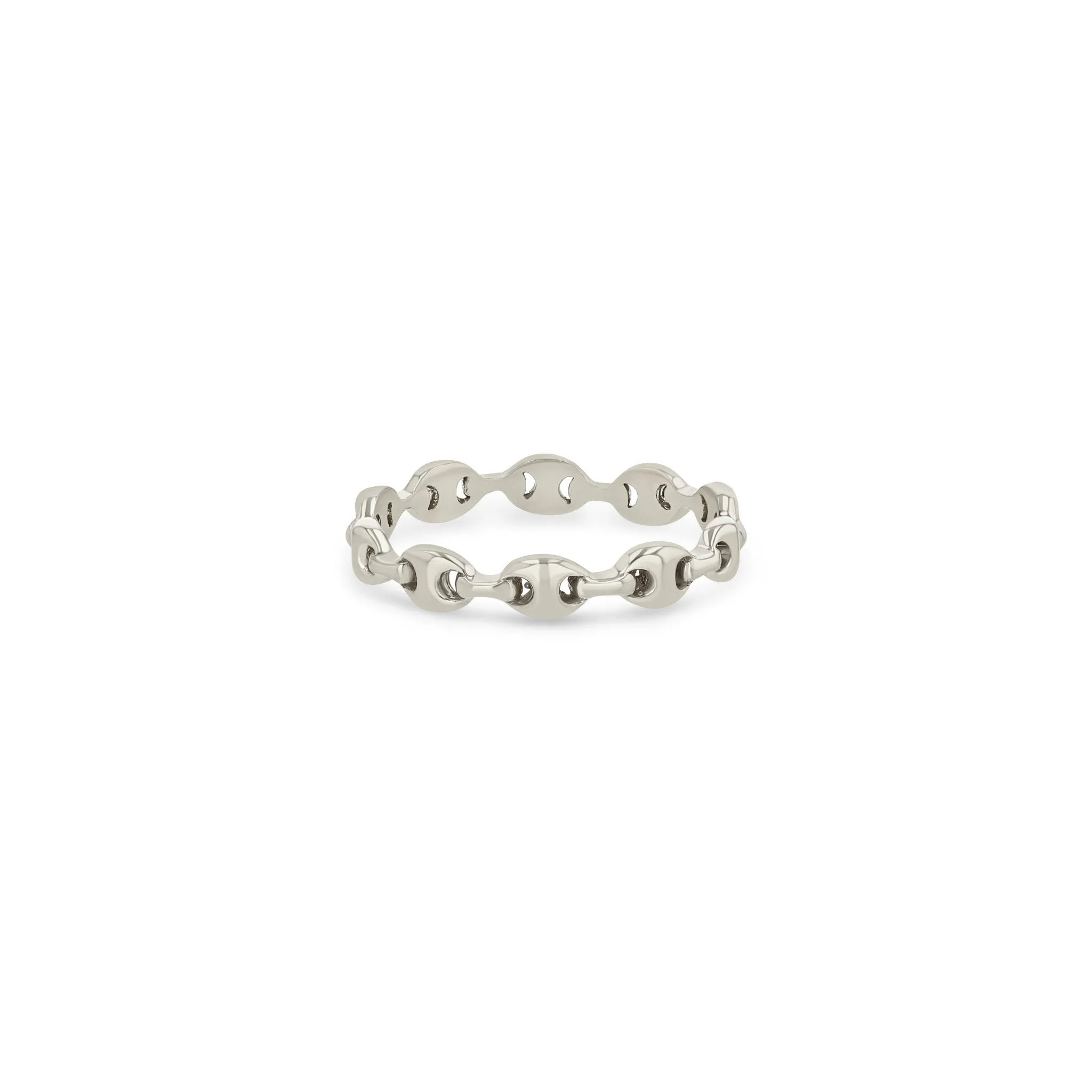14k Gold Small Puffed Mariner Link Eternity Ring sold by Zoe Chicco product image thumbnail 5