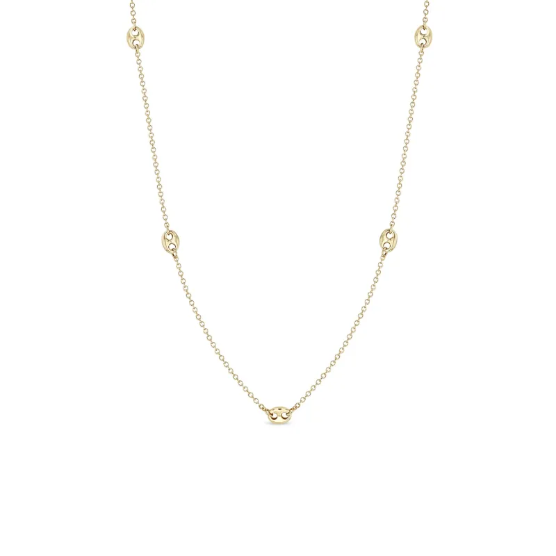 14k 5 Small Mariner Link Station Necklace sold by Zoe Chicco