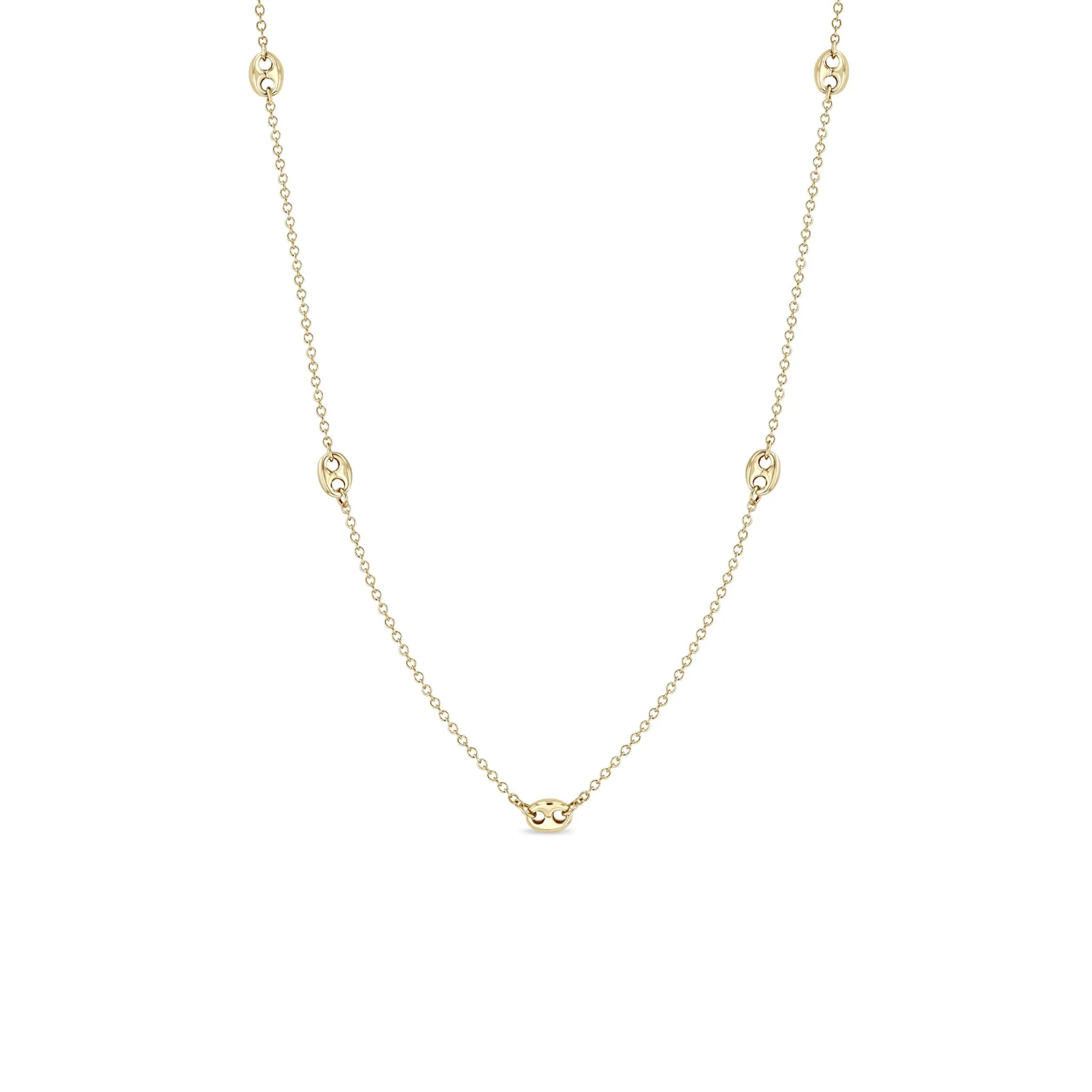 14k 5 Small Mariner Link Station Necklace sold by Zoe Chicco