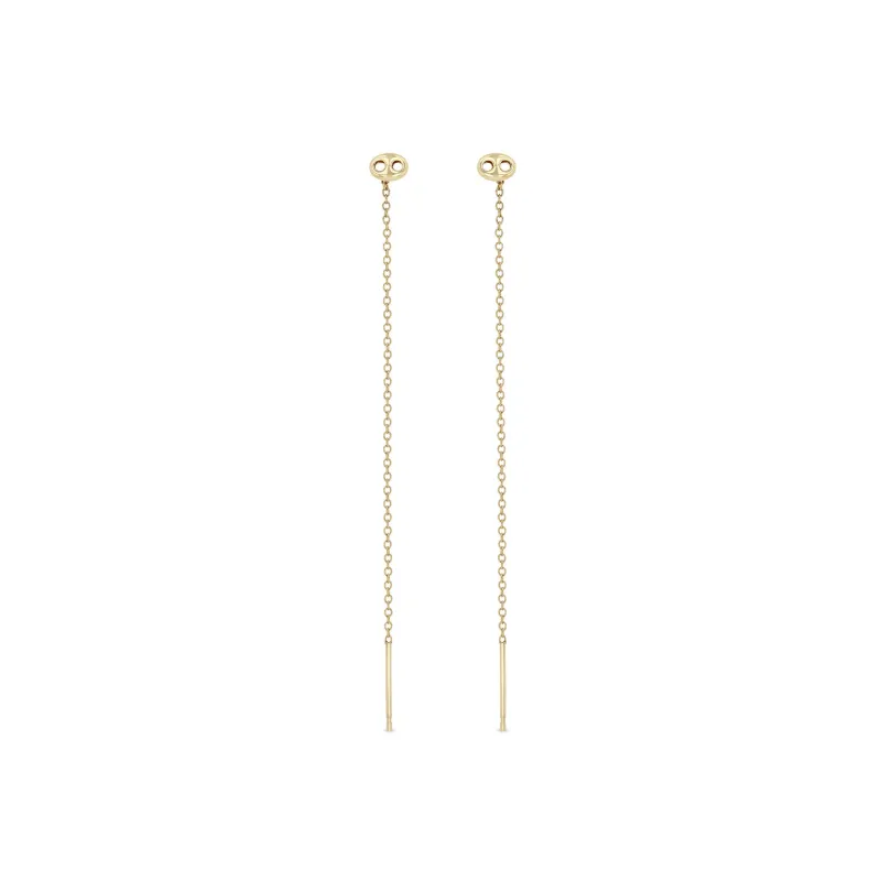 14k Small Mariner Link Threader Earrings sold by Zoe Chicco
