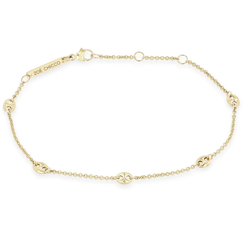 14k Small Mariner Link Station Bracelet sold by Zoe Chicco