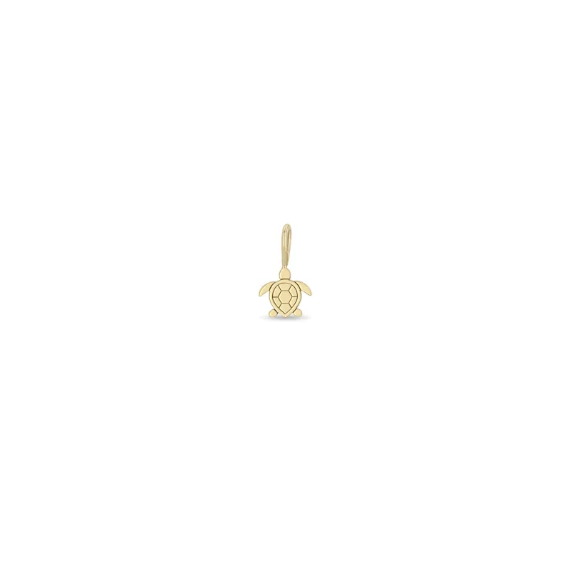14k Single Midi Bitty Turtle Charm sold by Zoe Chicco