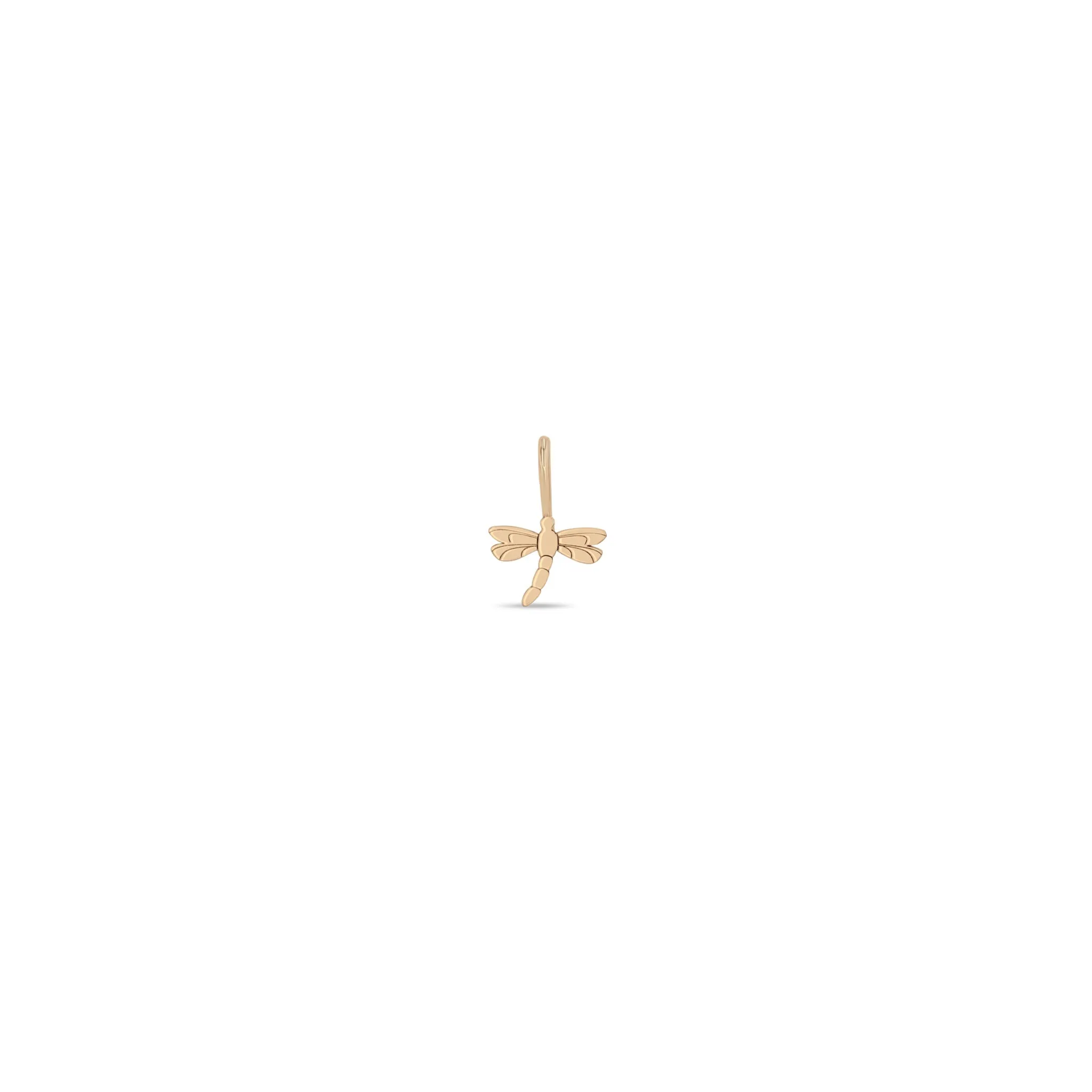 14k Single Midi Bitty Dragonfly Charm sold by Zoe Chicco product image thumbnail 3